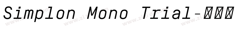 Simplon Mono Trial字体转换